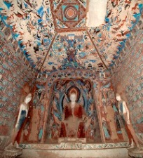Celestial figures surrounding the caisson ceiling