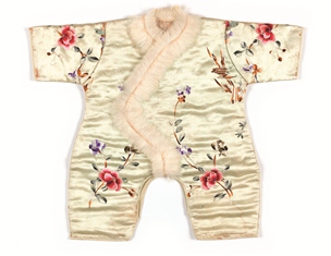 Jumpsuit embroidered with flowers and birds