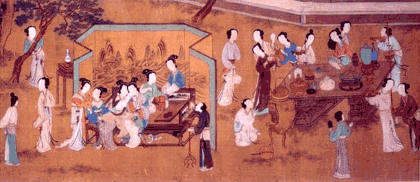 Copy of the Worshipping the Weaver Maid by Qiu Ying