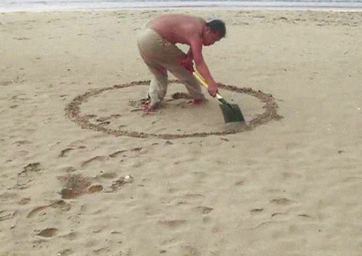 A Man Falling into a Well