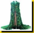 Costume with peacock feathers worn by Roman Tam