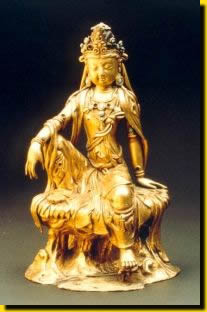鎏金铜观音菩萨像