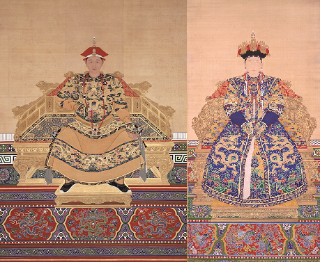 Portraits of Emperor Kangxi and Empress Kangxi in Court Attire 