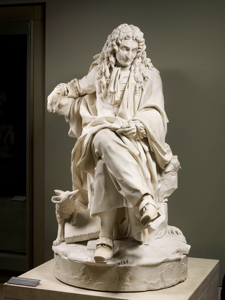 © Musée du Louvre, Dist. RMN-Grand Palais / Thierry Ollivier/ 作家尚‧德拉封丹（1621–1695年）／ 皮埃爾‧朱利安／ 大理石／ 1785年／ 羅浮宮博物館雕塑部（R.F. 2983）