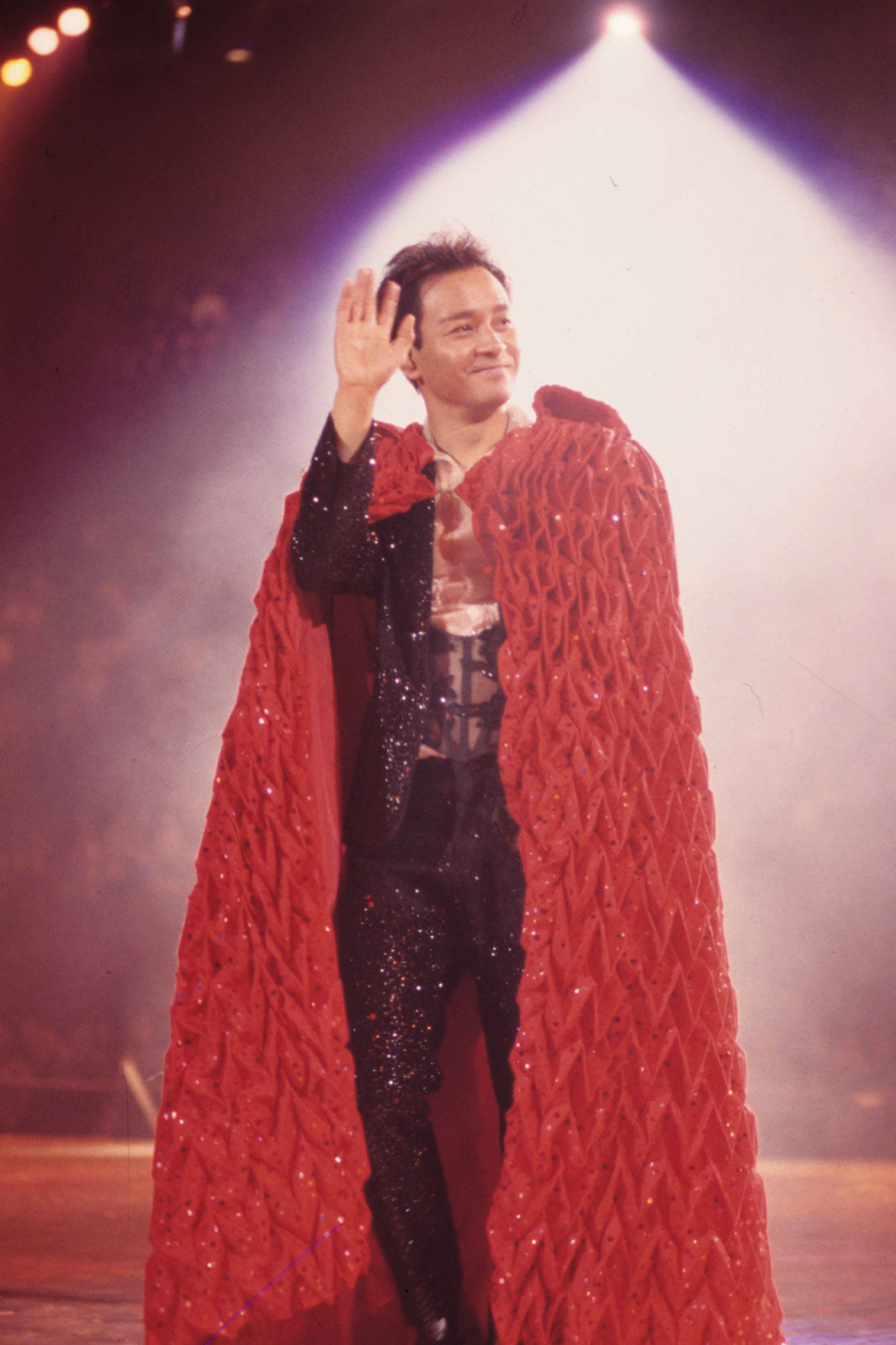 Red cloak and suit with stonework worn by Leslie Cheung when he performed Red and other songs in Live in Concert 97.