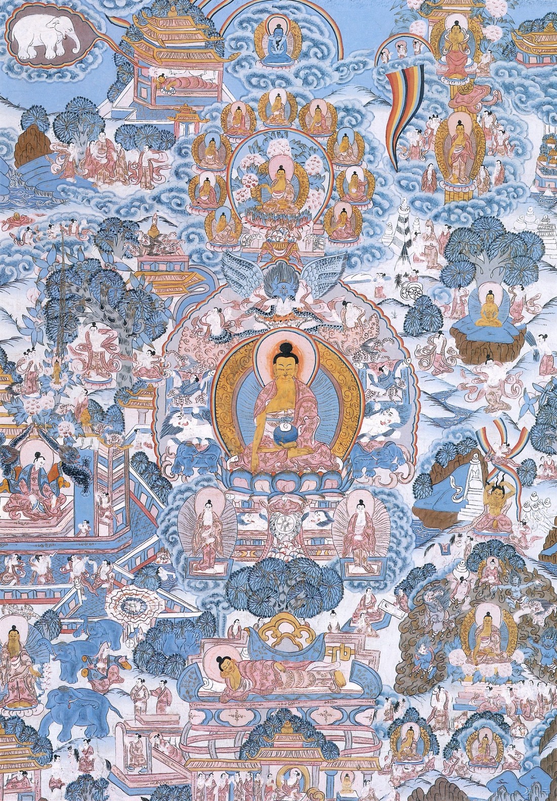 Buddha Sakyamuni and scenes from his life