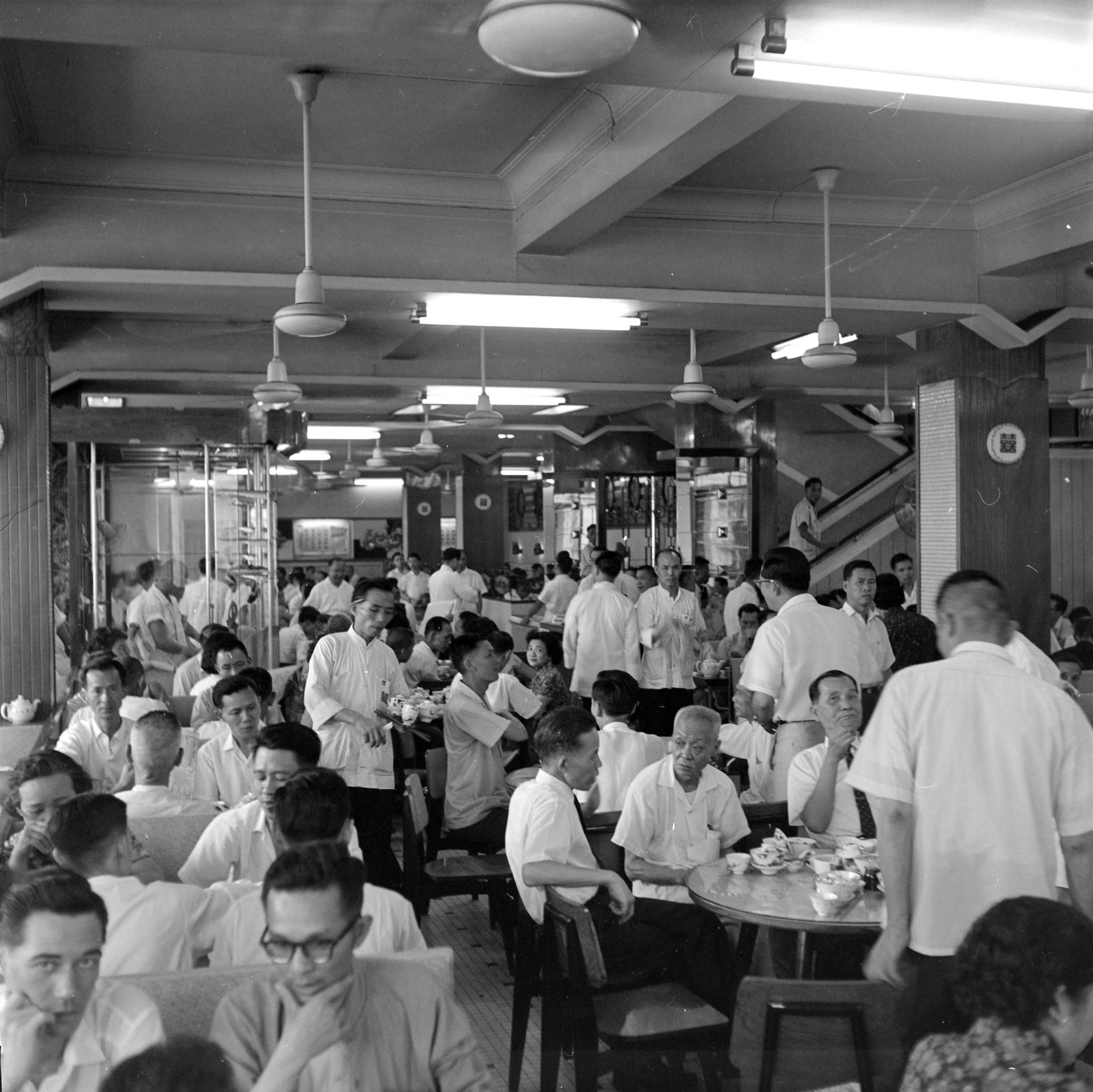 Negative: The old Chinese-style teahouse