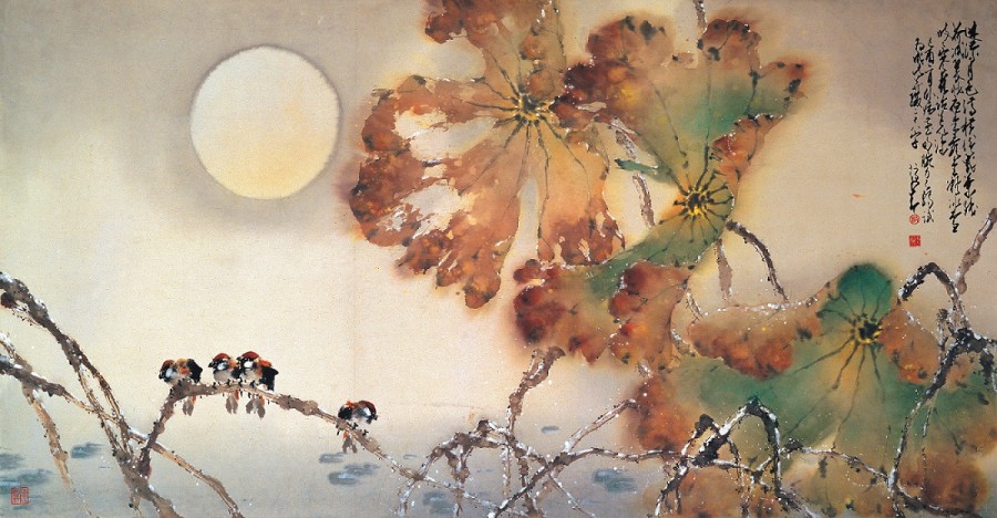 Moonlight Over the Pond